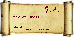 Trexler Anett névjegykártya